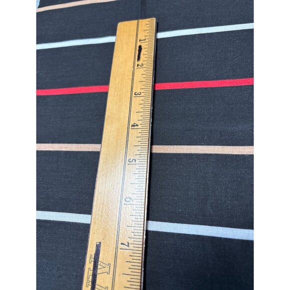 Black Cotton Fat Quarter Striped Fabric 18x22" Crafting Sewing Projects - Picture 2 of 4